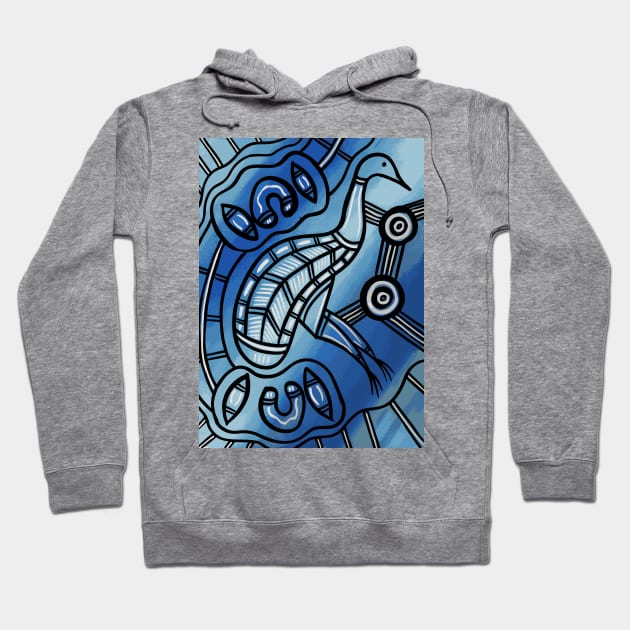 Aboriginal Art - Emu 4 Hoodie by hogartharts